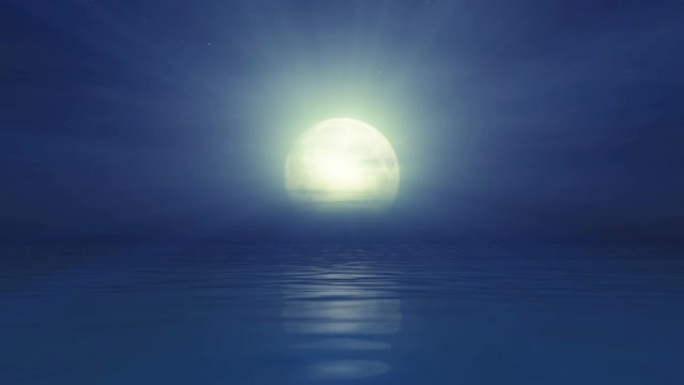 海洋和满月之光