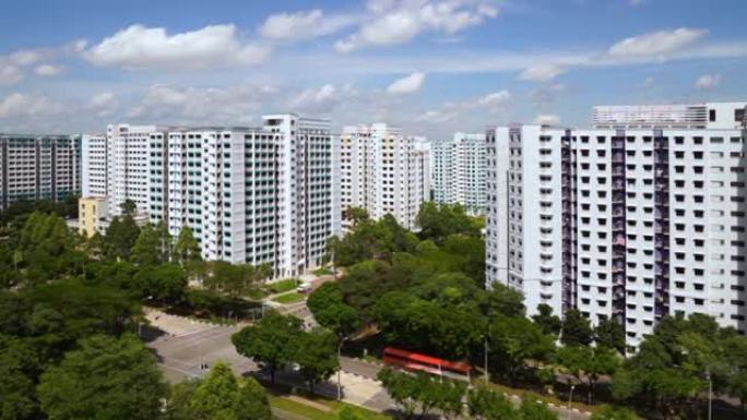 新加坡裕廊西的白色组屋公寓楼