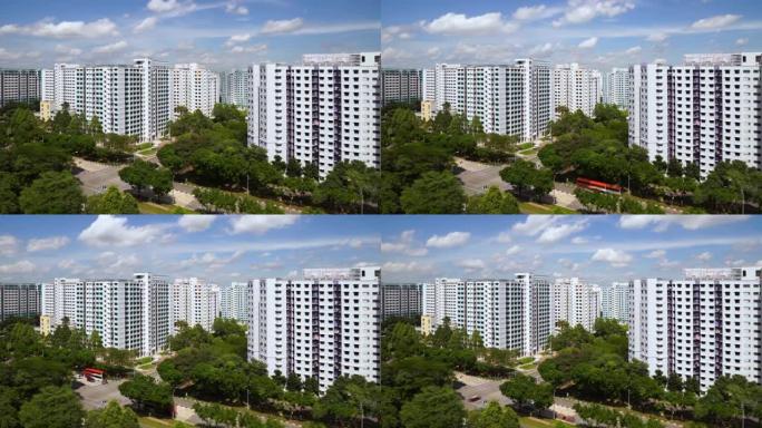 新加坡裕廊西的白色组屋公寓楼