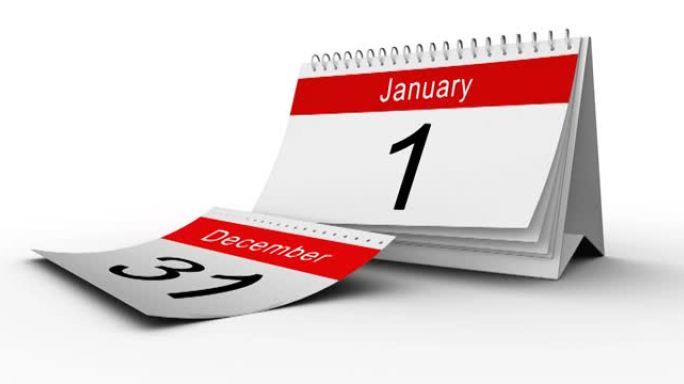废弃的12月31日页面，1月1日显示在每日日历上