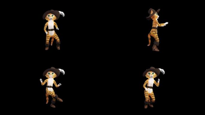 穿靴子的猫跳复古舞