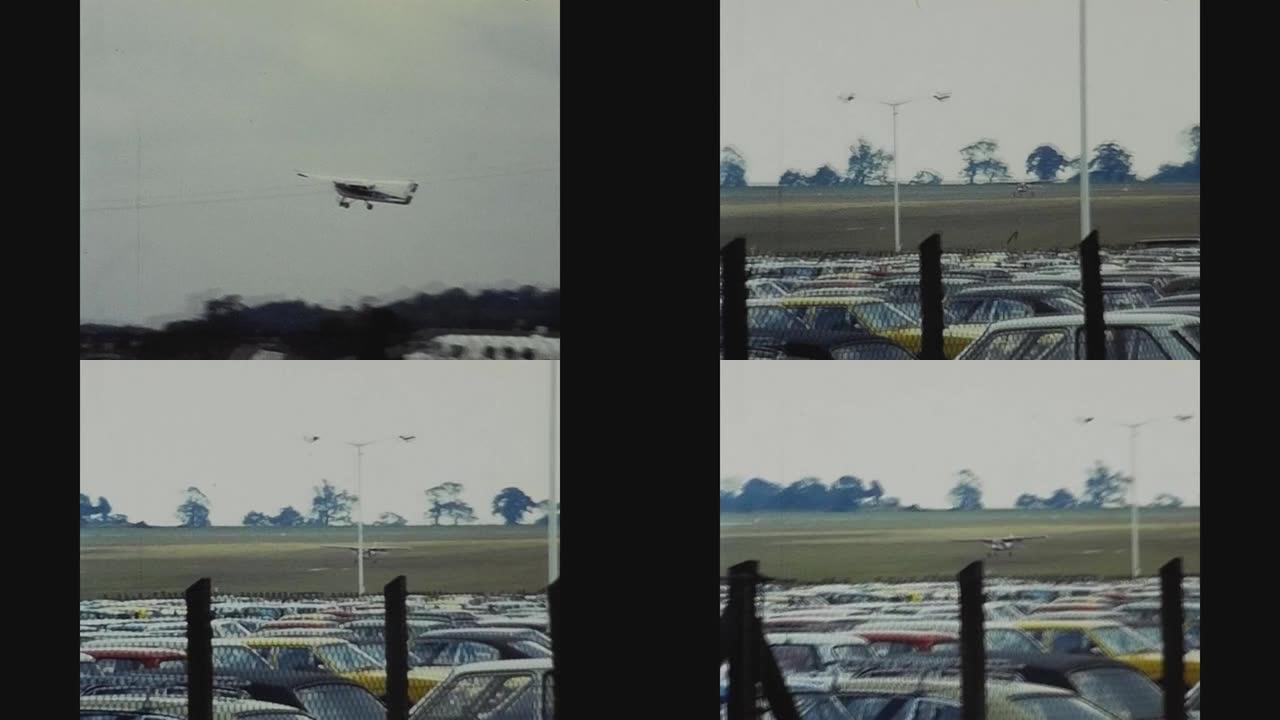 西班牙1974，小型飞机降落在机场
