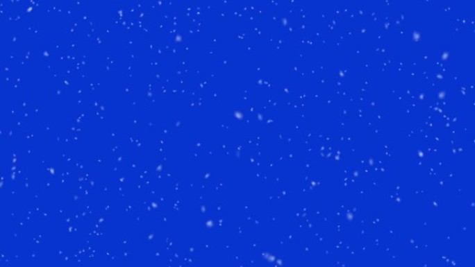 抽象蓝色复制空间背景上的现实降雪
