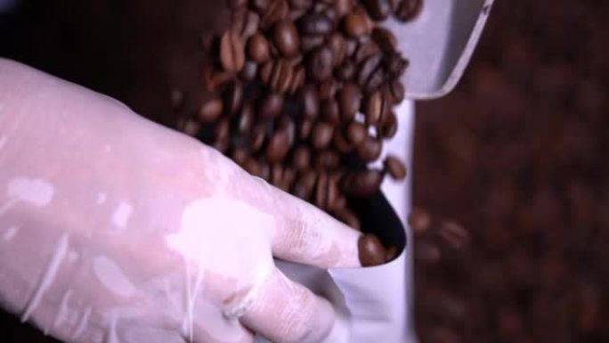 湿咖啡burry碾磨工艺或洗涤站。农业咖啡行业产品线概念。