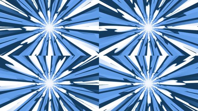 抽象蓝白卡通背景循环隧道动画
