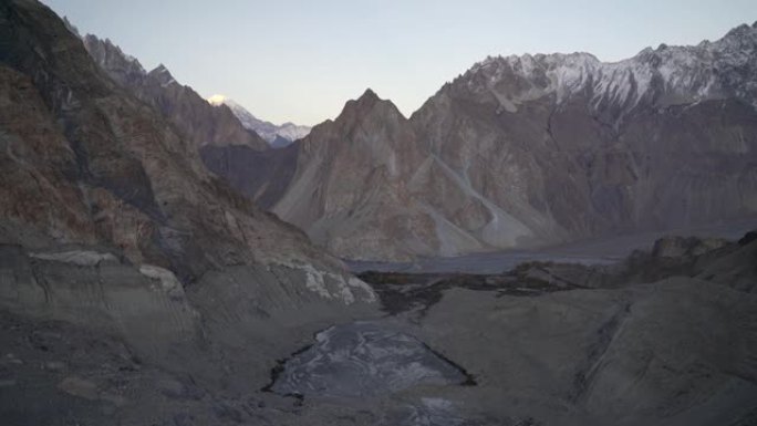 巴基斯坦北部冰川的风景