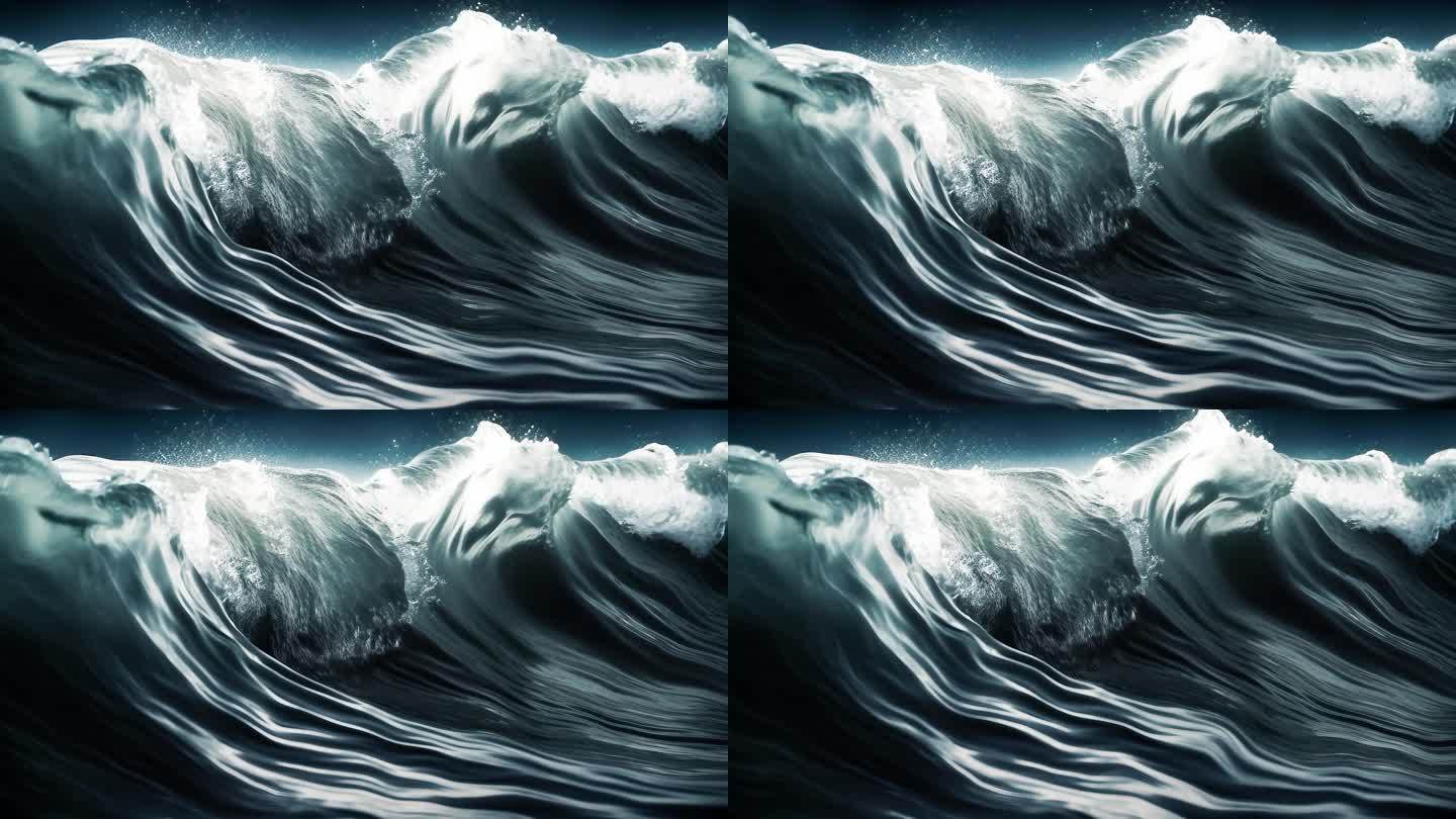 大海创意背景水墨背景投影视频动态背景视觉