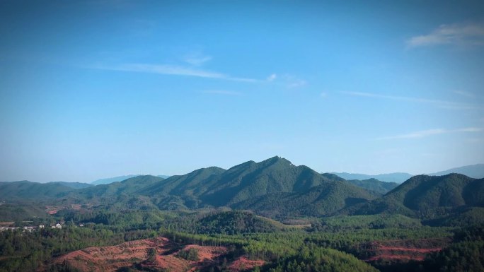 泰和县上模乡航拍笔架山