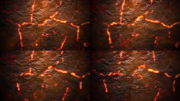 红热熔岩图案
