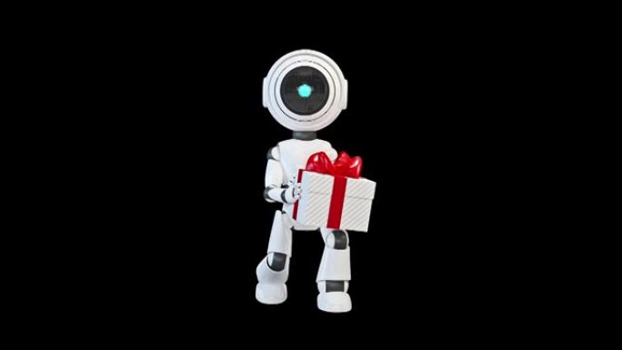 机器人带着礼物跳舞