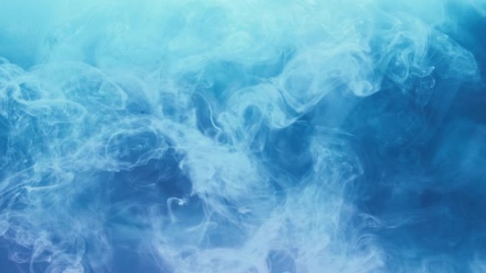彩色烟云漆水蓝色蒸气爆炸