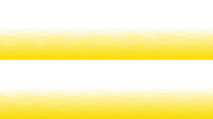 海浪黄色渐变，流畅多彩的慢动作。柔和的波浪背景为美丽的概念设计构图