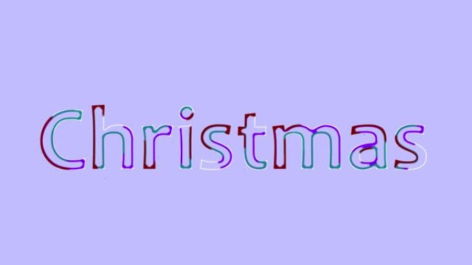 天鹅绒紫罗兰背景下的铭文圣诞快乐动画。除了圣诞节的假期。