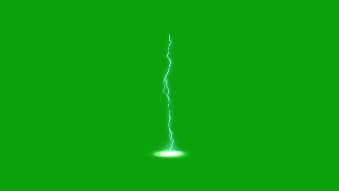 绿色屏幕背景的闪电运动图形