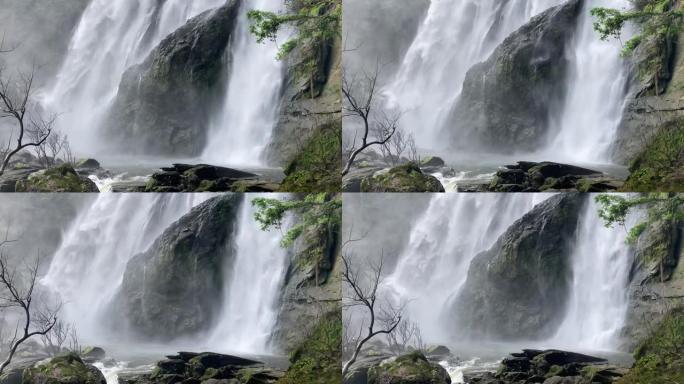 强大的瀑布高山流水视频素材