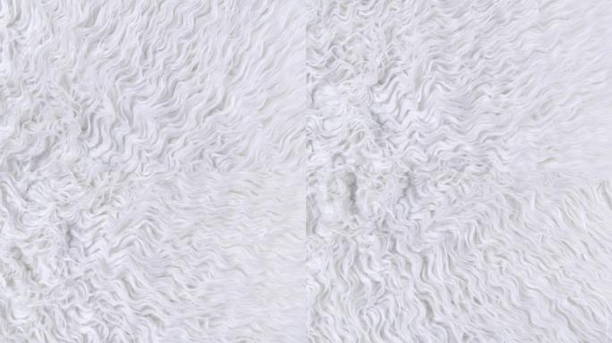 旋转背景软白色毛皮俯视图