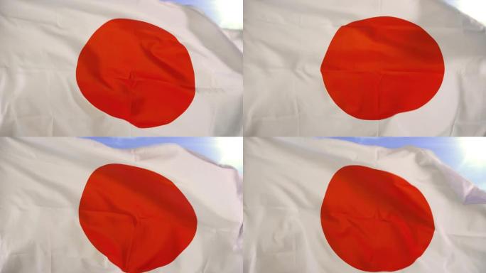 日本国旗在户外挥舞