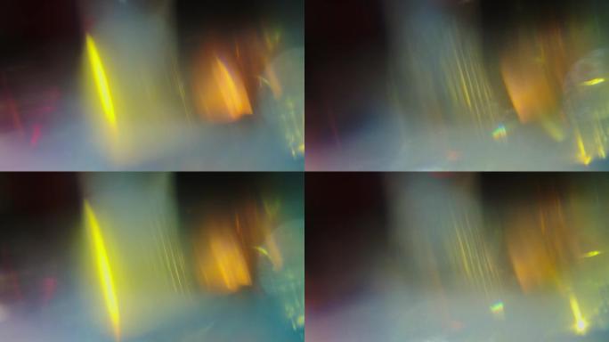 不同颜色的霓虹怀旧bokeh，漏光，时尚虹彩背景