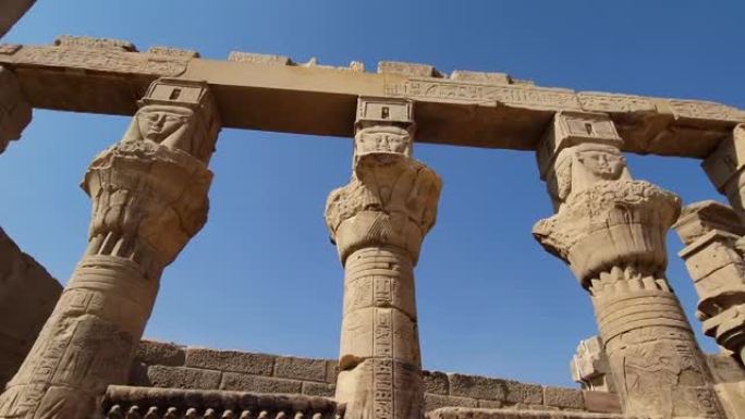 菲莱神庙建筑群。伊希斯神庙。菲莱，阿吉基亚岛，阿斯旺，埃及