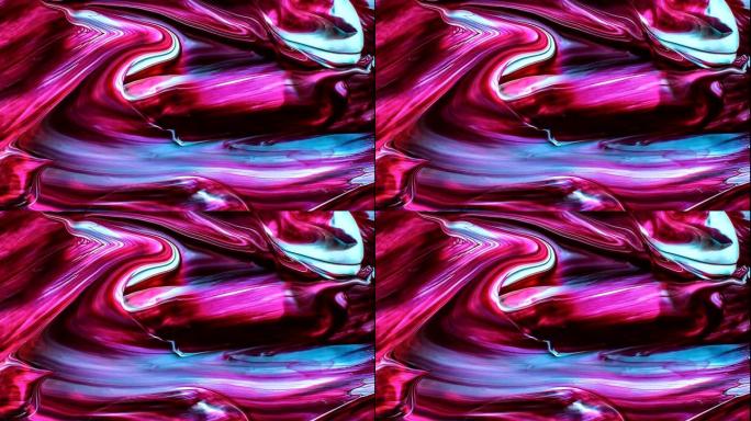 彩色液体大理石抽象插图视频缓慢移动
