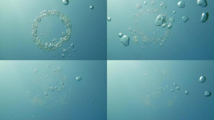 Hd_ 自由潜水时缓慢溶解的大气泡环
