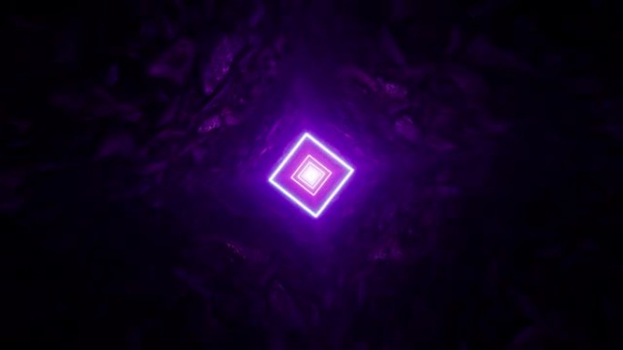紫洞隧道内的霓虹方光