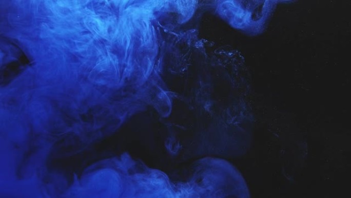 彩色烟流过渡效果蓝色蒸气粉尘