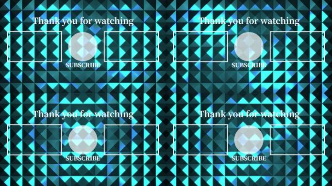 金属反射水晶光泽端卡结束屏幕运动图形