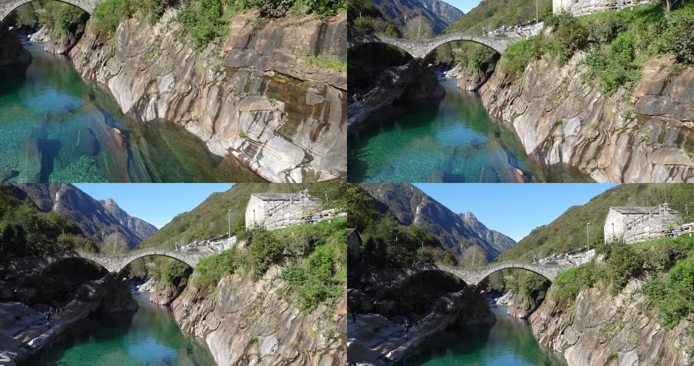 瑞士维尔扎斯卡河上的石桥