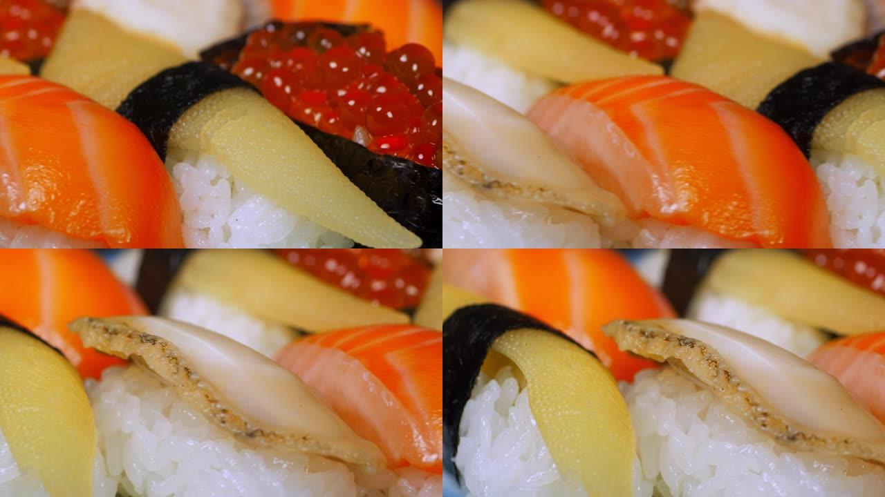 寿司寿司特写日本美食三文鱼