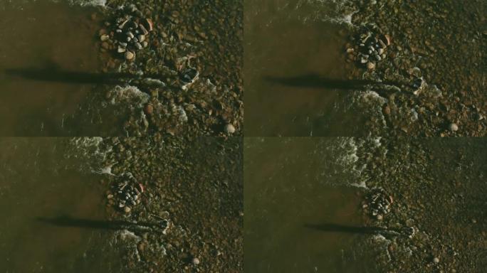 美国西部无人机的河飞钓鸟瞰图冈尼森咆哮叉谷4k视频系列