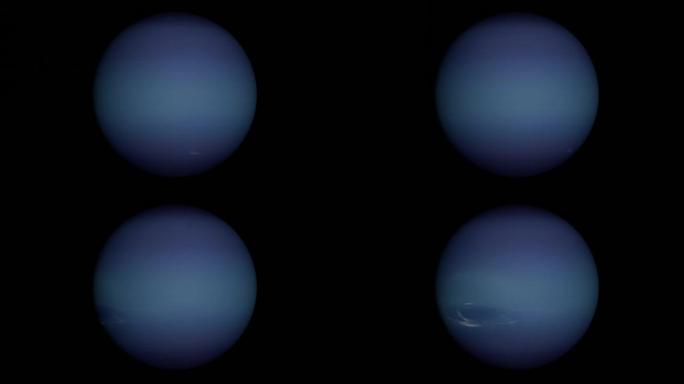 旋转的行星海王星。