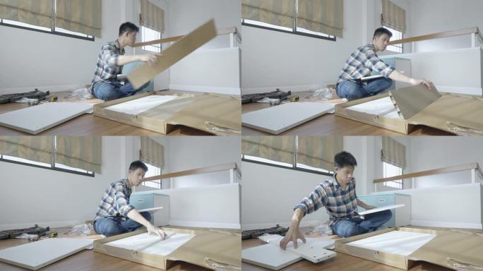 客厅的男士组装储物DIY家具