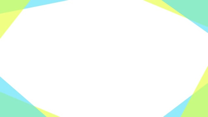 蓝色和黄色简单几何框架背景 (无缝循环)