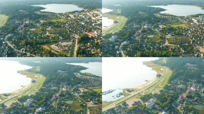 布拉斯拉夫，布拉斯拉夫区，维捷布斯克Voblast，白俄罗斯。城镇的鸟瞰图。著名湖泊