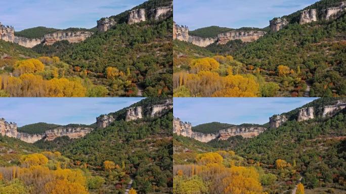 西班牙乌纳的昆卡山脉全景。乌纳的拉亚和埃斯卡雷龙徒步旅行小径