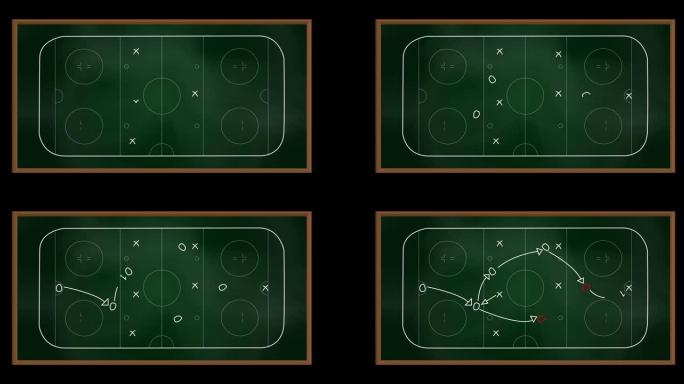 黑板上的游戏计划动画