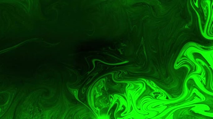 彩色流体混合油墨水流霓虹绿色涂料