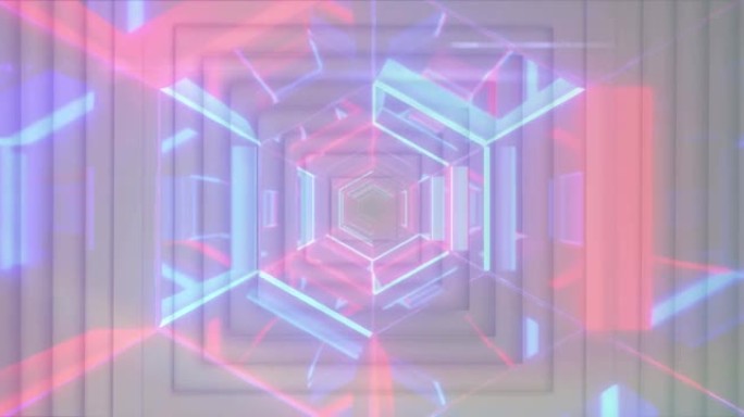 数字隧道上白色方块的动画