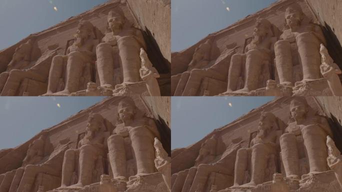 埃及的阿布辛贝神庙。埃及。拉美西斯二世的阿布辛贝神庙