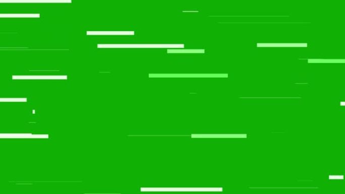 绿色屏幕背景的白色数字线运动图形