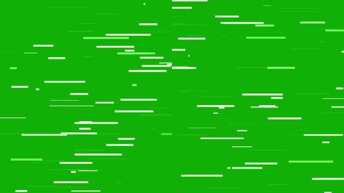 绿色屏幕背景的白色数字线运动图形