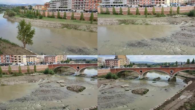 Benevento -卡洛雷河河床的概览