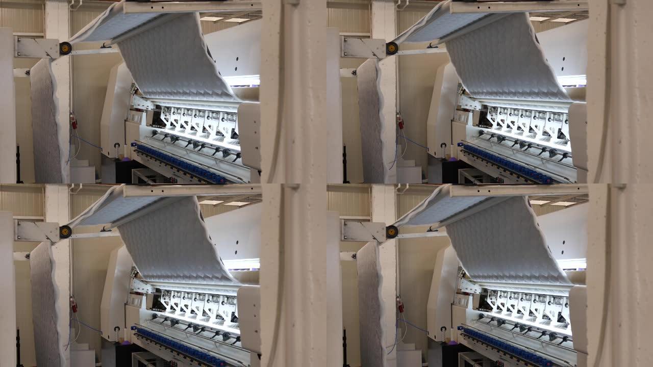 用型材工厂生产的弹簧覆盖床垫的材料的工业设备06