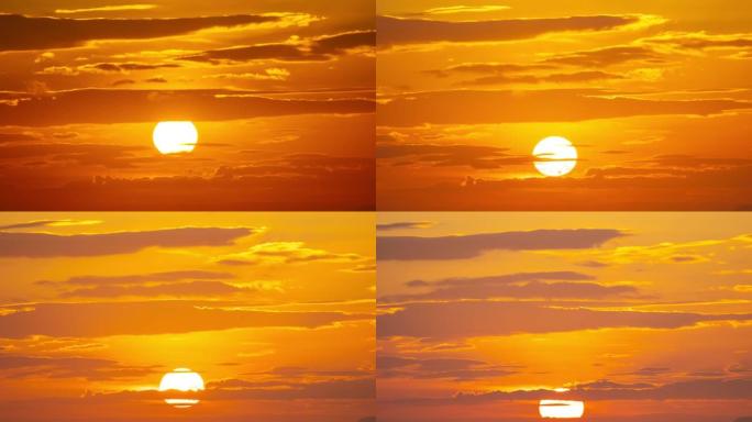 12月12至20日月21日，普吉岛，美丽的日落太阳在黄金时段关闭大红色的烈日