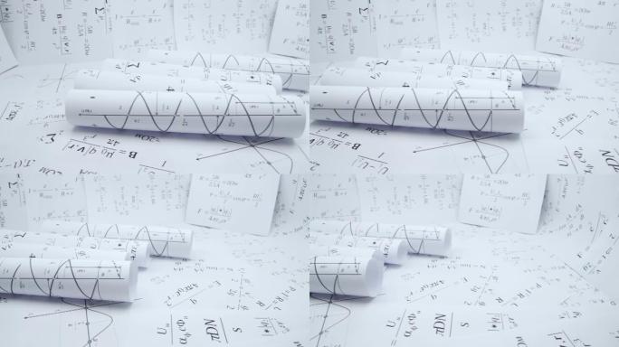 带有数学电气公式的纸卷印刷图纸
