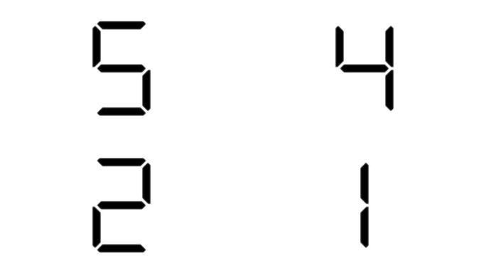 数字时钟倒计时计时器动画运动图形