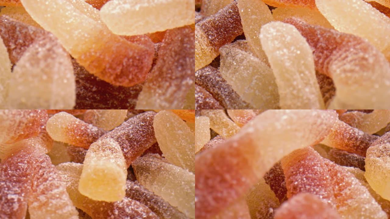 一堆果冻糖果果冻水果味道小吃美食
