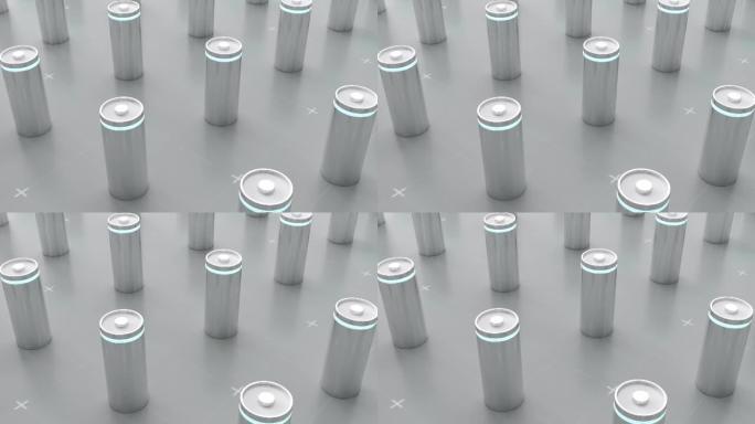 工厂3D渲染锂离子电池充电