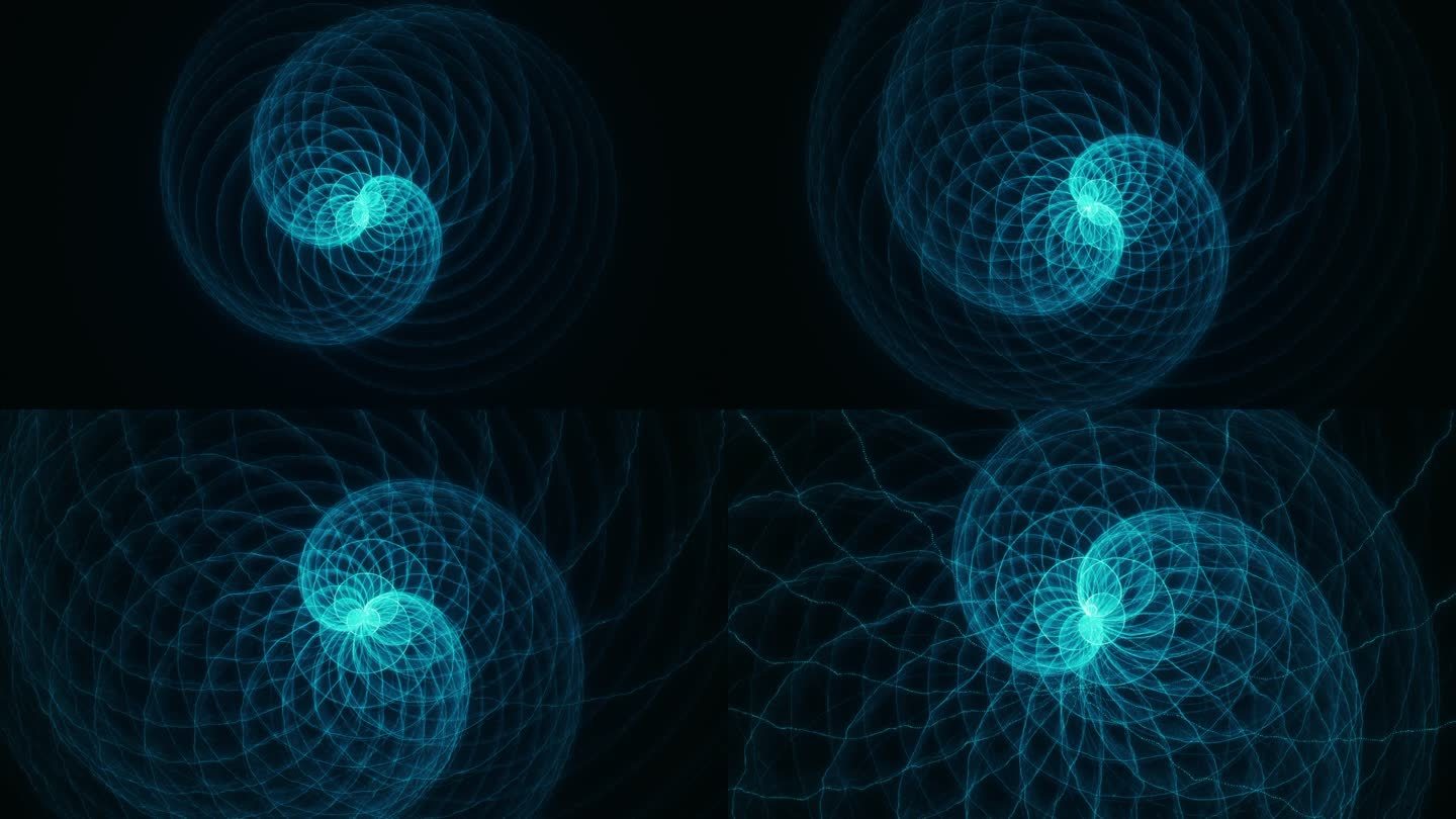 螺旋粒子空间扩展动画